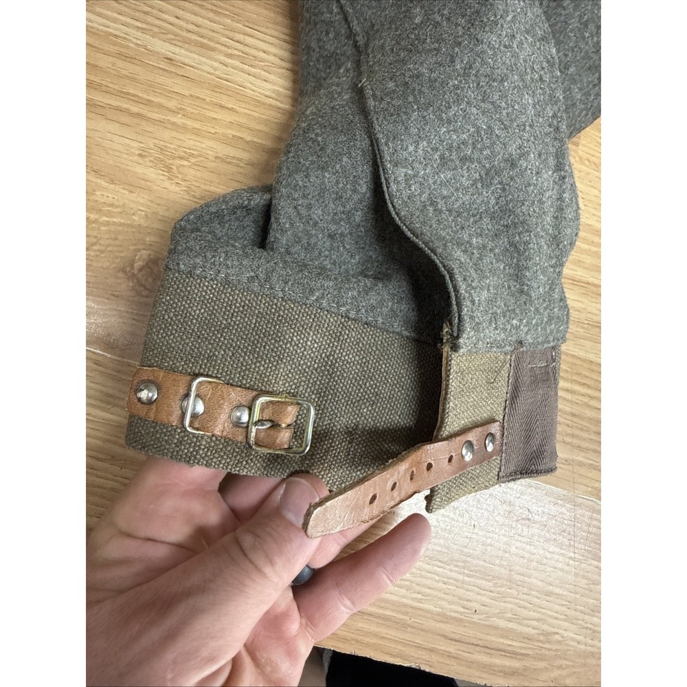 Vintage M39 WW2 40s 1946 Swedish Army Gray Wool Cargo Trousers Pants 34x33 - Picture 8 of 11